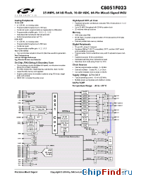 Datasheet C8051F023 manufacturer Silicon Lab.